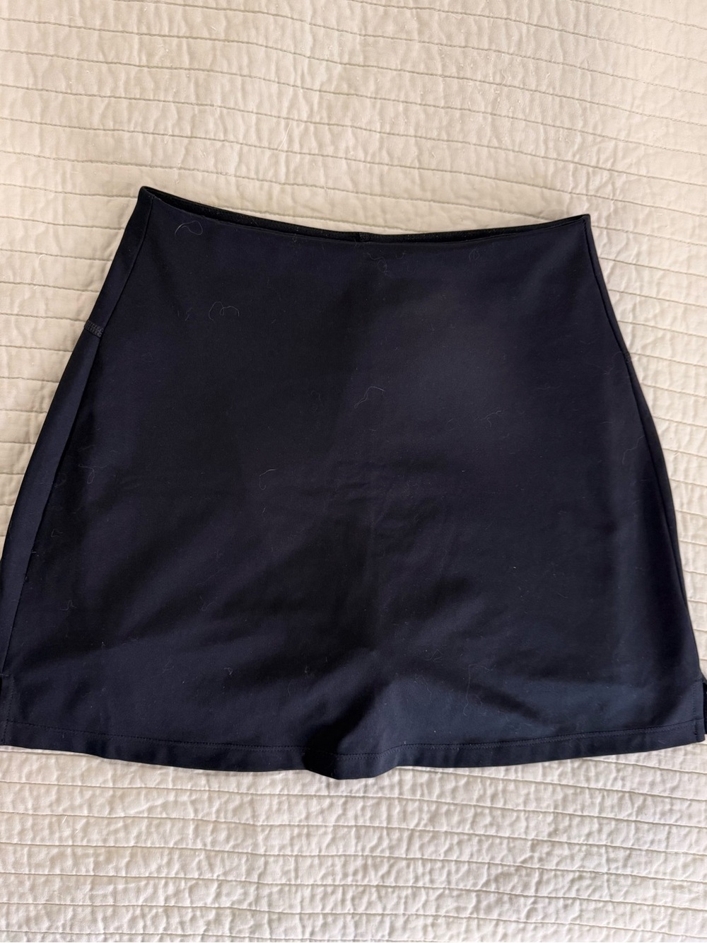 girlfriend collective Black Mini Skirt - Clean A-Line